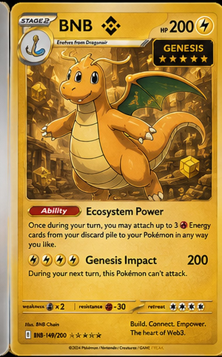 BNB Chain — Chaindra PokeStocks card